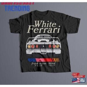 Frank Ocean Tshirt White Ferrari Graphic Tee Classic